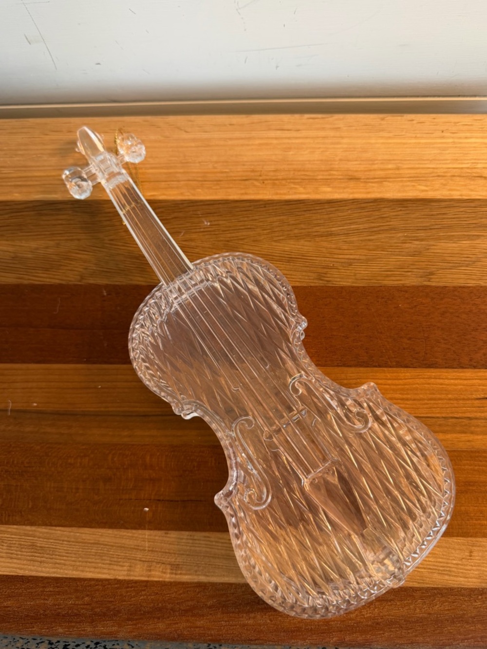 Vintage Plastic Violin Clear Box Taiwan